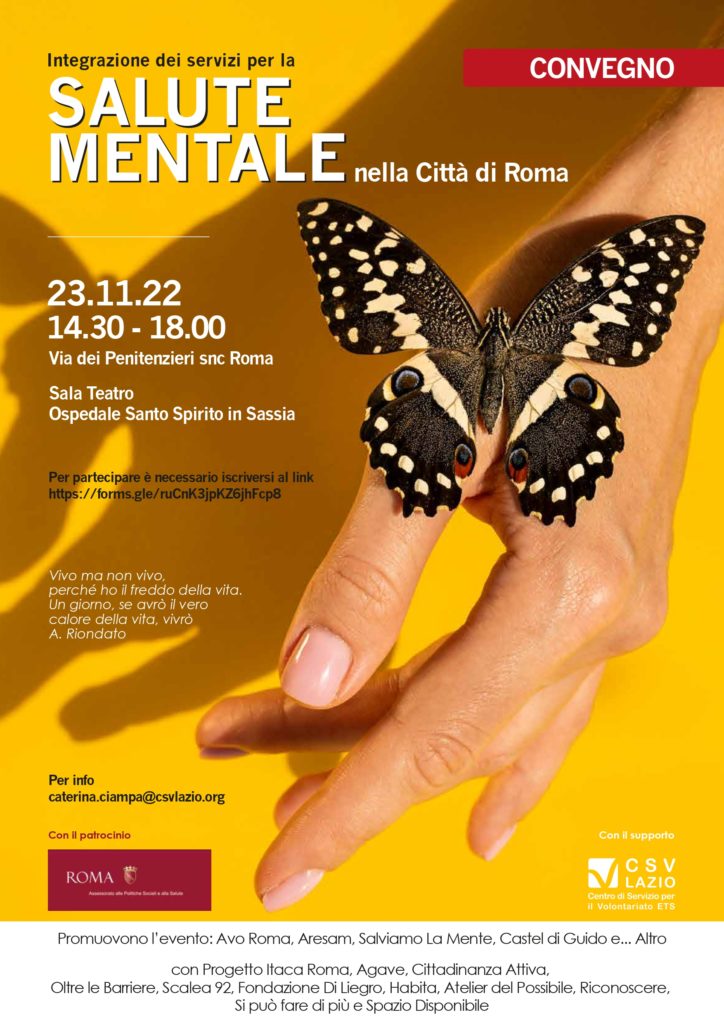 Salute mentale nella città di Roma 23 novembre 2022